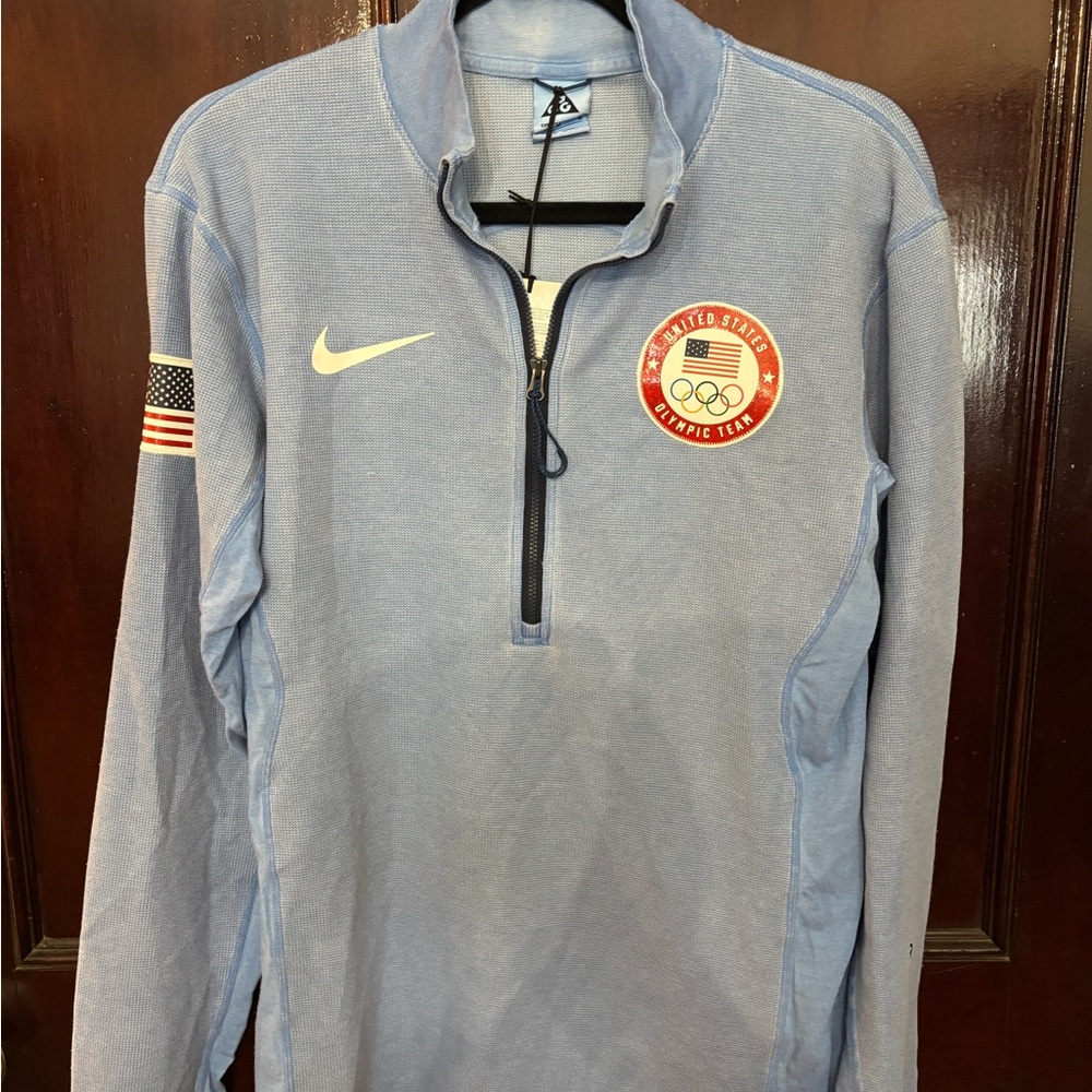 Nike Blue Olympic Team USA Half Zip Pullover